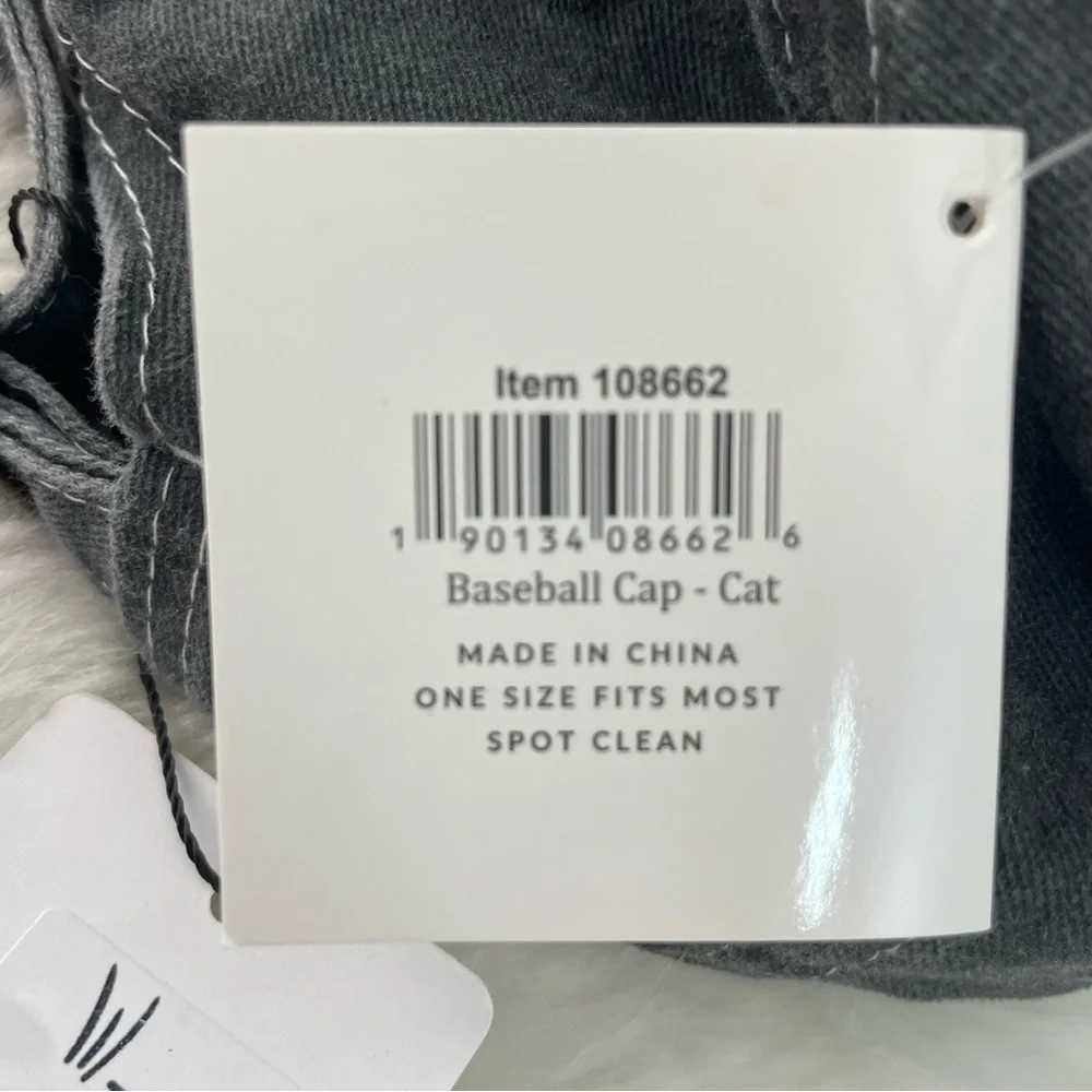 Gray Cat Lovers Cap NWT